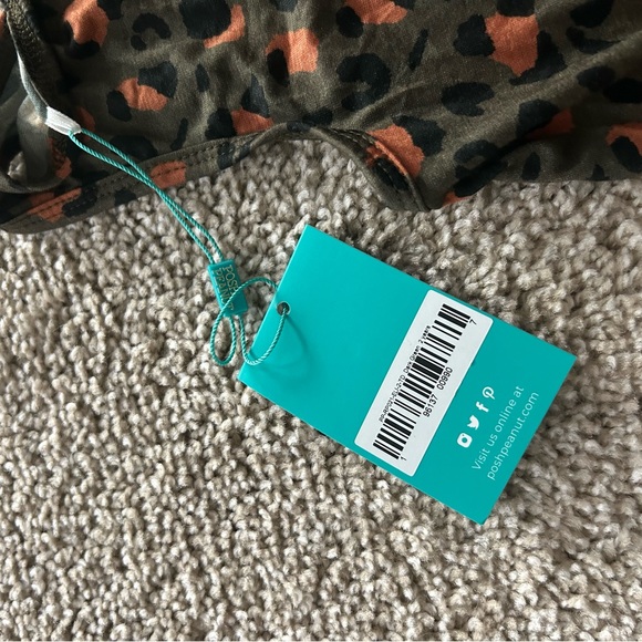 Posh Peanut Eli Racerback Henley Romper 2T unisex (Sold out Cheetah Print - Picture 10 of 11